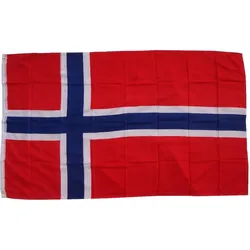 XXL Flagge Norwegen 250 x 150 cm Fahne mit 3 Ösen 100g/m2 Stoffgewicht Hissflagge