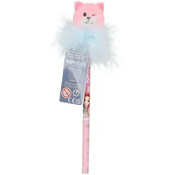 TOPModel Bleistift mit Radier-Topper CAT LOVE - 1 Bleistift