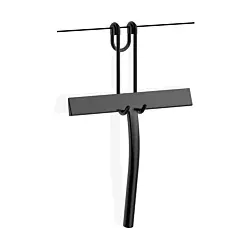 Giese Haken mit Silikon-Glasabzieher 30307-14 für Glaswand 6+8 mm, schwarz matt