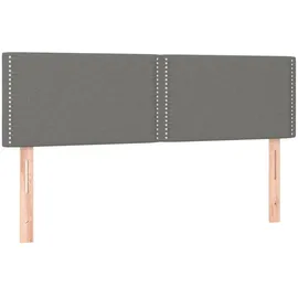 vidaXL Boxspringbett mit Matratze & LED Dunkelgrau 140x200 cm Stoff