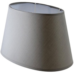 B&S Lampenschirm Lampenschirm grau oval aus Stoff H/B/L 19,5 x 20 x 31 cm grau