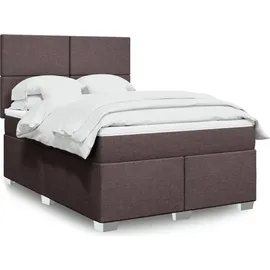 vidaXL Boxspringbett 140 x 200 cm Dunkelbraun