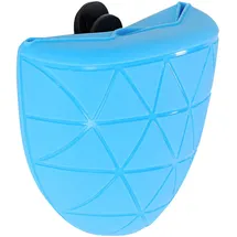 LIONTO Futterbeutel für Hunde aus lebensmittelechtem Silikon, 13x6x11 cm, Leckerlitasche mit überlappender Öffnung & Befestigungsclip, wasserabweisender Snackbeutel, weiches Material, blau