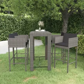 vidaXL Gartenbar-Set 5-tlg. Grau