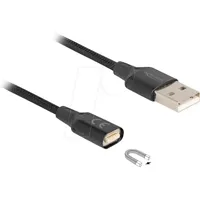 DeLock USB-Ladekabel USB 2.0 USB-A Stecker, magnetischer Konnektor 1.00m