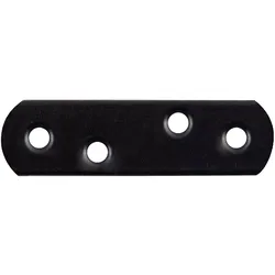 Alberts 100x Flachverbinder abgerundet, Holzverbinder kunststoffummantelt, Lochblech Metall verzinkt