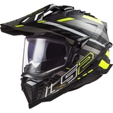 LS2 MX701 Explorer Carbon EDGE Black H-V Yellow Titanium, XL