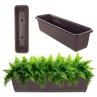 Kadax Blumenkasten, Balkontopf aus Kunststoff, witterungsbeständiger Pflanzkasten, Blumentopf, Gelän