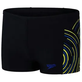 Speedo Plastisol Placement Aquashort in Schwarz-Blau | 140
