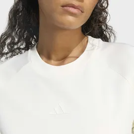 adidas T-Shirt ADIDAS SPORTSWEAR "SOFT LUXUS", Damen, Gr. XXL, sanftes weiß, Obermaterial: 100% Baumwolle, Rundhals, Shirts T-Shirt