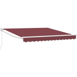 vidaXL Markise Manuell Weinrot 300x250 cm