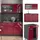 Vicco R-Line Küchenzeile 140 cm bordeaux hochglanz/anthrazit