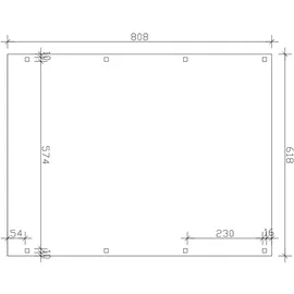 SKANHOLZ Doppelcarport Fichtelberg 6,18 x 8,08 m weiß mit Dachlattung