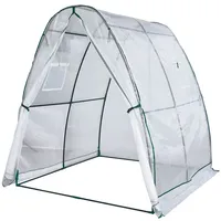 POWERTEC Garden Folien-Gewächshaus mit 1 Tor und 2 Fenstern