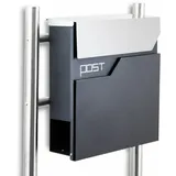 BITUXX Design Standbriefkasten 16771 Briefkastenanlage Graphit Edelstahl