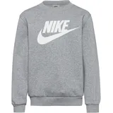 Nike FD2992-063 K NSW Club FLC Crew LS HBR Sweatshirt Unisex DK Grey Heather/White Größe L