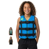 MESLE Schwimmweste Kinder H210 Junior mit Schrittgurt, 25-40 kg, Schwimmhilfe für Mädchen & Jungs, Leichte 50N Auftriebsweste 6-10 Jahre, Prallschutzweste Kind für SUP, Kajak