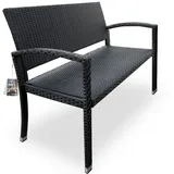 CASARIA Gartenbank 122 x 58 x 87 cm Schwarz