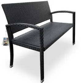 CASARIA Gartenbank 122 x 58 x 87 cm Schwarz