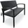 CASARIA Gartenbank 122 x 58 x 87 cm Schwarz
