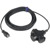SIROX 345.503 Strom Verlängerungskabel 16 A Schwarz 3.00 m H07RN-F 3G 1,5 mm2