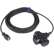 SIROX 345.503 Strom Verlängerungskabel 16 A Schwarz 3.00 m H07RN-F 3G 1,5 mm2