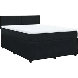 vidaXL Boxspringbett 140 x 200 cm Schwarz
