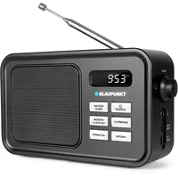Blaupunkt Portable UKW Radio RX 60 | UKW | Taschenradio | Einfaches Mini Radio | AUX IN | Li-Ion Akku | 1,5 Watt RMS | LC-Display | Tragbares Radio., NA