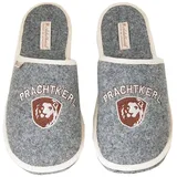 ADELHEID Prachtkerl Filzpantoffel Farbe:mausgrau, Größe:44/45 - Grau - 44/45