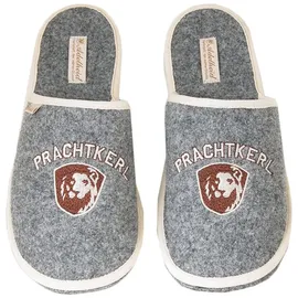 ADELHEID Prachtkerl Filzpantoffel Farbe:mausgrau, Größe:44/45 - Grau - 44/45