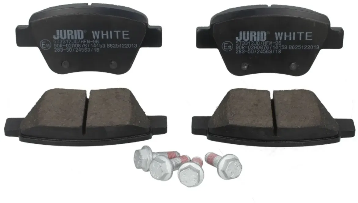 Set di pastiglie freno JURID WHITE 573312JC, posteriore, Ceramica