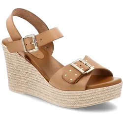 Braune Sandalen Armodo Keilschuhe, 38