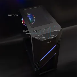 TooQ TQGCC102-B Biohazard gehärtetes Glas USB 3.0 Schwarz