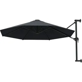 vidaXL Sonnenschirm Ø 300 cm inkl. Wandhalterung anthrazit