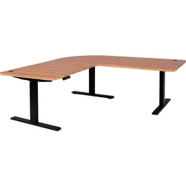 MCW Eckschreibtisch D40 Eiche Nachbildung / Schwarz