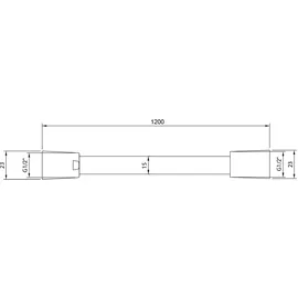 Villeroy & Boch V&B Handbrauseschlauch Universal Showers 1200mm, PVC, chrom