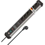 Brennenstuhl Steckdosenleiste 5 m Silber-Schwarz 1 St.