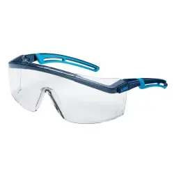 uvex astrospec 2.0 Schutzbrille, kratzfest 9164065 , Farbe: blau / hellblau, chemikalienbeständig