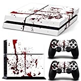 DOTBUY PS4 Skin Aufkleber Sticker Design Folie schützende Haut Schale für Sony Playstation 4 Konsole und 2 Dualshock Controller (Blood)