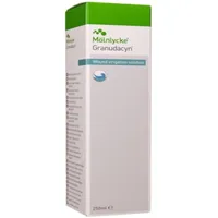 Mölnlycke Granudacyn® Wundbewässerungslösungsspray, 250 ml, Reinigung und Befeuchtung von akuten und chronischen Wunden, Geschwüren, Verbrennungen – antimikrobiell, beseitigt Gerüche, gebrauchsfertig,