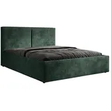 luxusbetten24 Designer Polsterbett Elara in Cord mit Stauraum - 140x200 - Grün - Luxusbetten24 - 2 Jahre Gewährleistung - mind. 14 Tage Rückgaberecht - Grün - 140x200