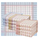 Betz Taschentuch 12 Stück Damen Stoff Taschentücher Paloma 4 Größe 28x28 cm, (Set, 12-St. 12 Taschentücher 28x28 cm), 100% Baumwolle blau