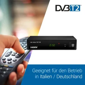Sky Vision 150 T-HD, 1080p HDTV DVB-T2 Receiver, USB, HDMI, SCART, Coaxial - Schwarz