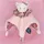Doudou et Compagnie Boule Katze Schmusetuch 25 cm Rosa