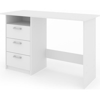 Vicco Schreibtisch Meiko, Weiß Arbeitstisch Bürotisch Regal PC Tisch Schubladen