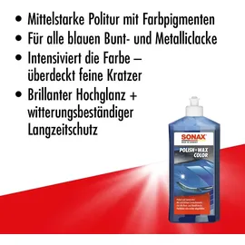 Sonax Polish & Wax Color blau 2 St. 0,5 l
