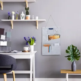 Relaxdays Hängeorganizer 60 x 41 cm 2-tlg. grau