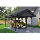 SKANHOLZ Satteldach-Carport Wallgau Schiefergrau 430 x 600 cm Dachlattung