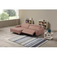 Ecksofa EGOITALIANO "Suzette, Designsofa mit hohem Sitzkomfort", rosa (millenium rose), B:266cm H:95cm T:163cm, Leder »BULL« (echtes Rindsleder). Geschliffenes, pigmentiertes und behandeltes Rindsleder mit einer Dicke von 1, 3-1, 5 mm. Dieses Leder zeigt eine ziemlich weiche Hand mit einem halb undurchsichtigen Aussehen. Es handelt sich um ein geschütztes Leder. Eine leichte Deckschicht schützt sie vor Flecken, ohne ihre ursprünglichen Eigenschaften zu verändern. Die geschützten Leder kombinieren die