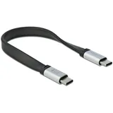 DeLock USB 3.2 Gen 2 FPC Flachbandkabel USB Type-C zu USB Type-C 22 cm PD 3 A E-Marker